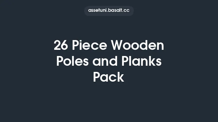 26 Piece Wooden Poles and Planks Pack Thumbnail