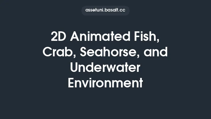 2D Animated Fish, Crab, Seahorse, and Underwater Environment Thumbnail