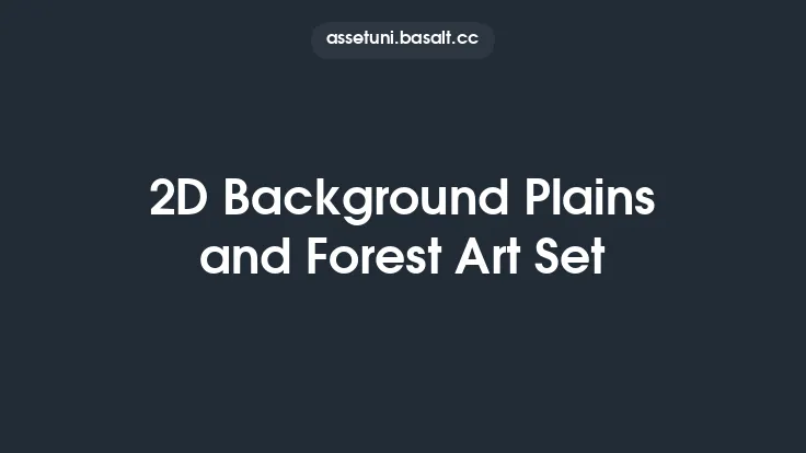 2D Background Plains and Forest Art Set Thumbnail