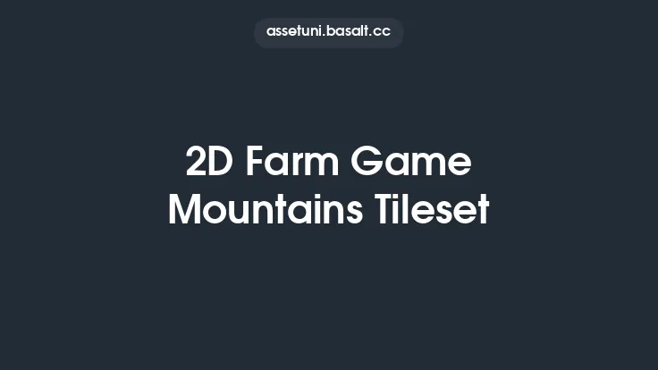 2D Farm Game Mountains Tileset Thumbnail