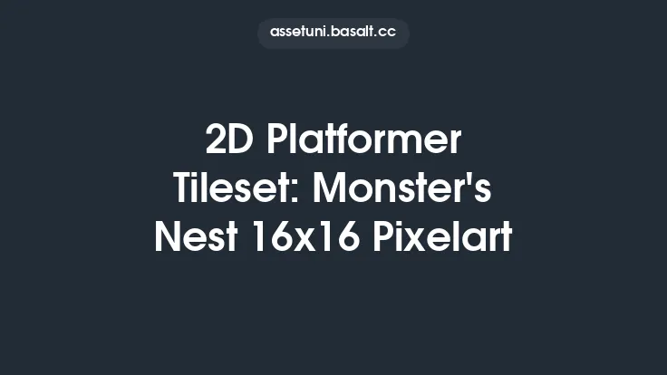 2D Platformer Tileset: Monster