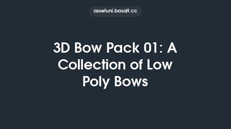3D Bow Pack 01: A Collection of Low Poly Bows Thumbnail
