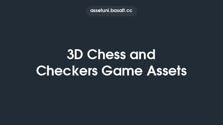 3D Chess and Checkers Game Assets Thumbnail