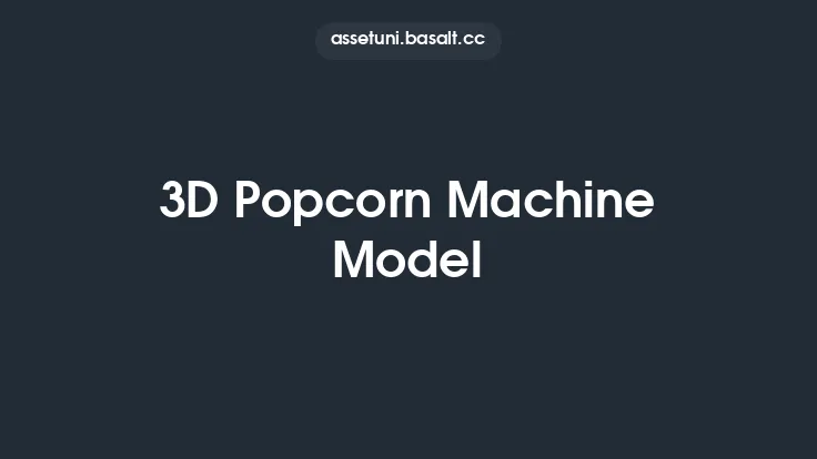 3D Popcorn Machine Model Thumbnail