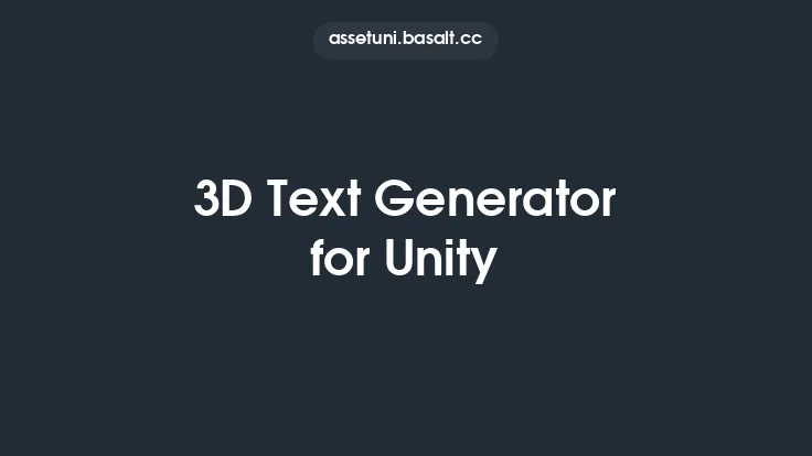 3D Text Generator for Unity Thumbnail
