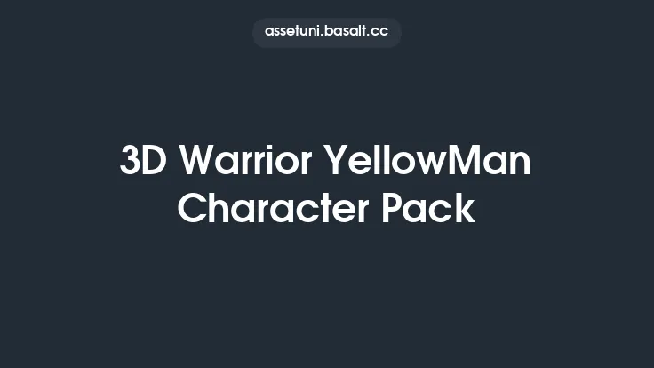 3D Warrior YellowMan Character Pack Thumbnail