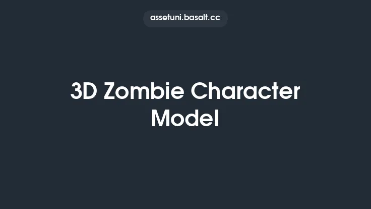 3D Zombie Character Model Thumbnail