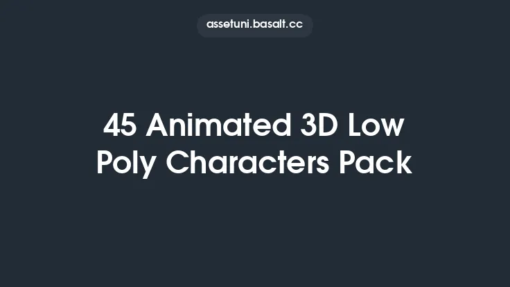 45 Animated 3D Low Poly Characters Pack Thumbnail