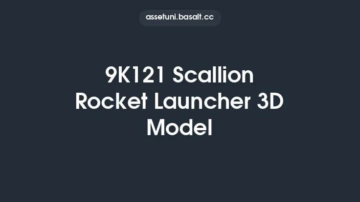9K121 Scallion Rocket Launcher 3D Model Thumbnail