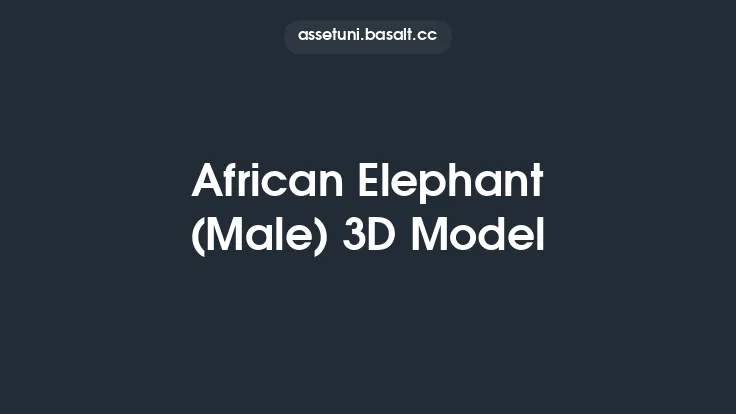 African Elephant (Male) 3D Model Thumbnail