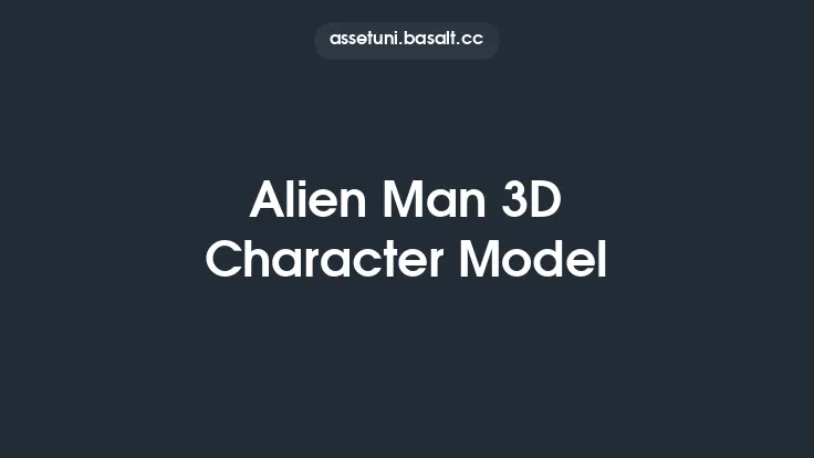 Alien Man 3D Character Model Thumbnail