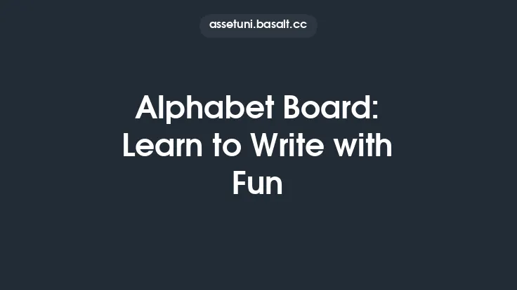 Alphabet Board: Learn to Write with Fun Thumbnail