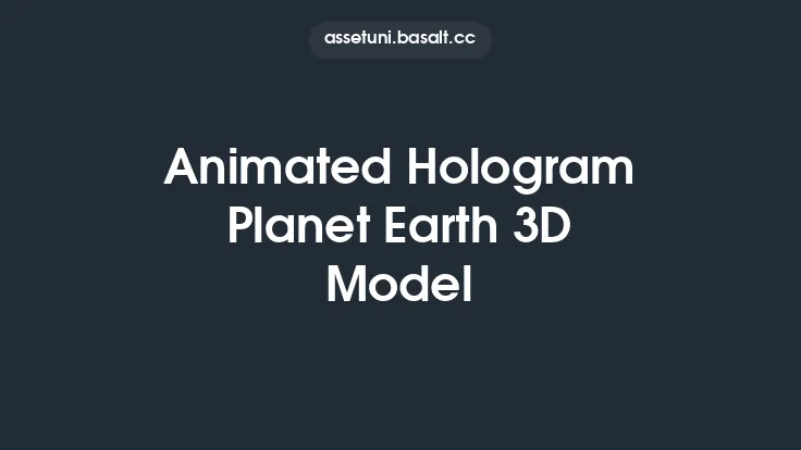 Animated Hologram Planet Earth 3D Model Thumbnail