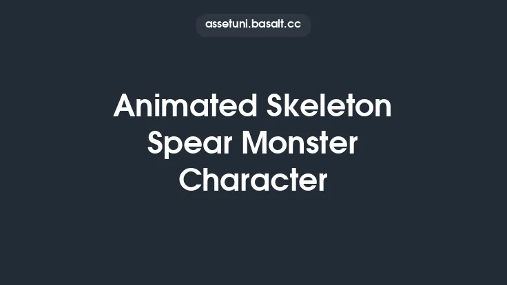 Animated Skeleton Spear Monster Character Thumbnail