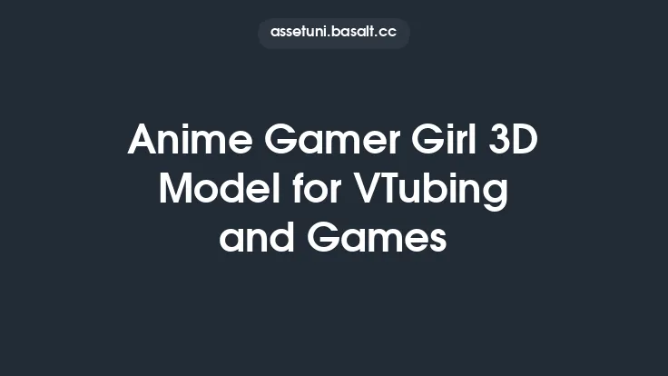 Anime Gamer Girl 3D Model for VTubing and Games Thumbnail