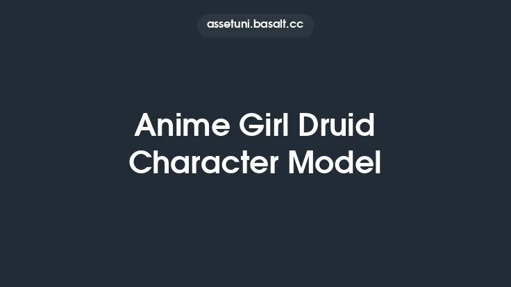 Anime Girl Druid Character Model Thumbnail