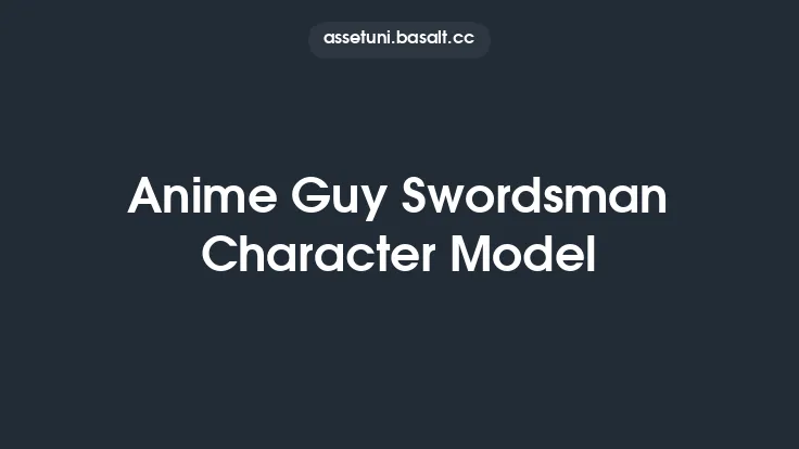 Anime Guy Swordsman Character Model Thumbnail