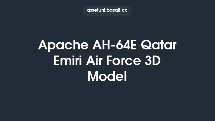 Apache AH-64E Qatar Emiri Air Force 3D Model Thumbnail