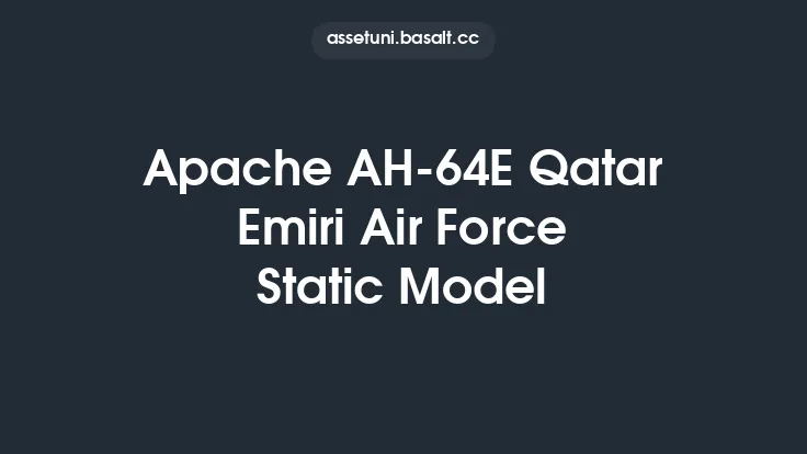 Apache AH-64E Qatar Emiri Air Force Static Model Thumbnail