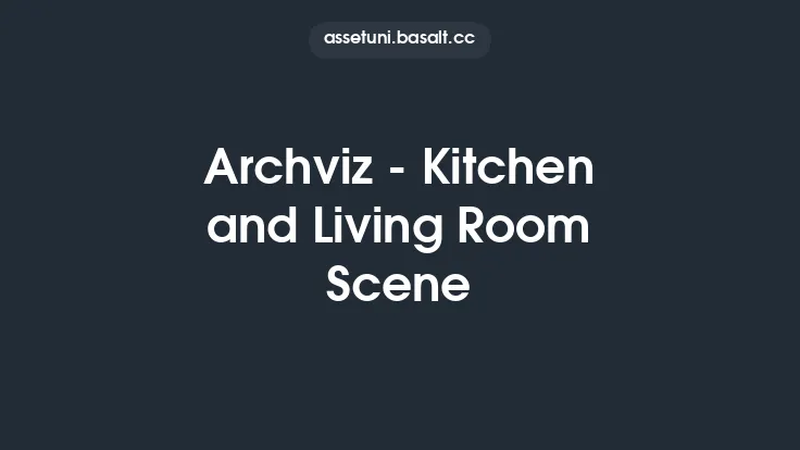Archviz - Kitchen and Living Room Scene Thumbnail