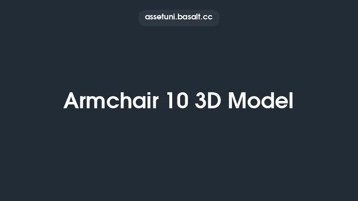Armchair 10 3D Model Thumbnail