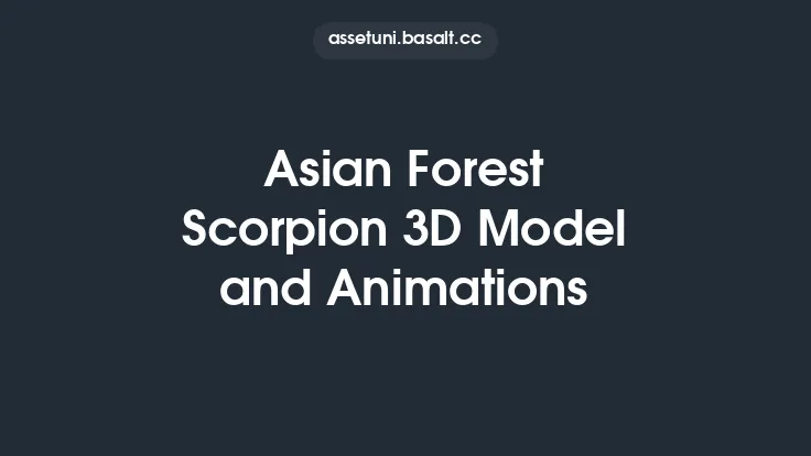 Asian Forest Scorpion 3D Model and Animations Thumbnail