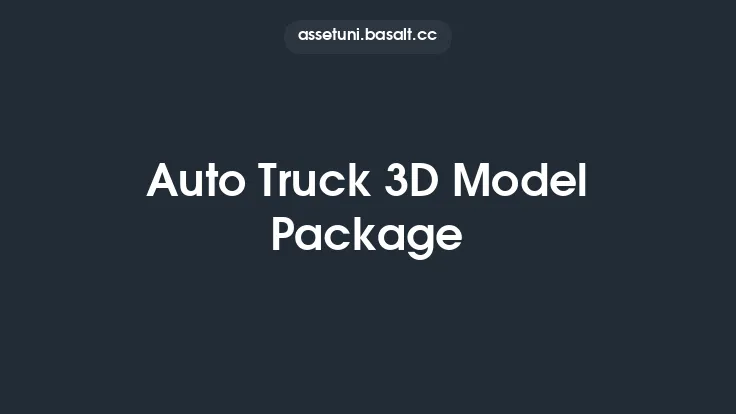 Auto Truck 3D Model Package Thumbnail