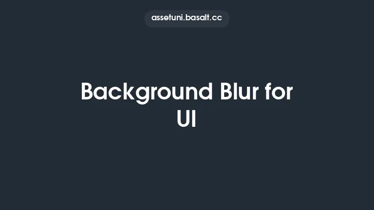 Background Blur for UI Thumbnail