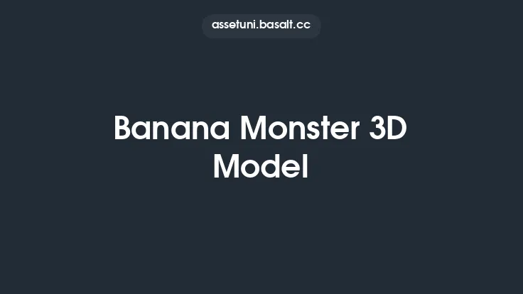 Banana Monster 3D Model Thumbnail