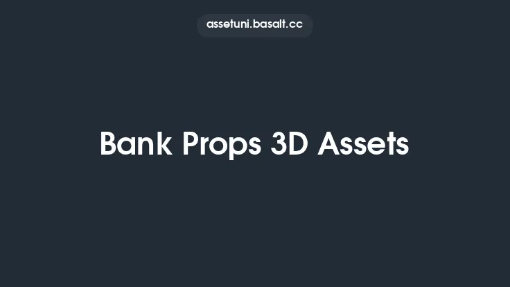 Bank Props 3D Assets Thumbnail