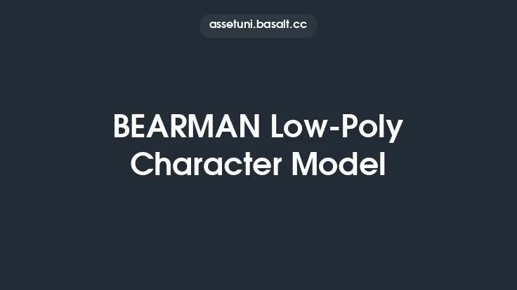 BEARMAN Low-Poly Character Model Thumbnail