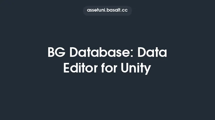 BG Database: Data Editor for Unity Thumbnail
