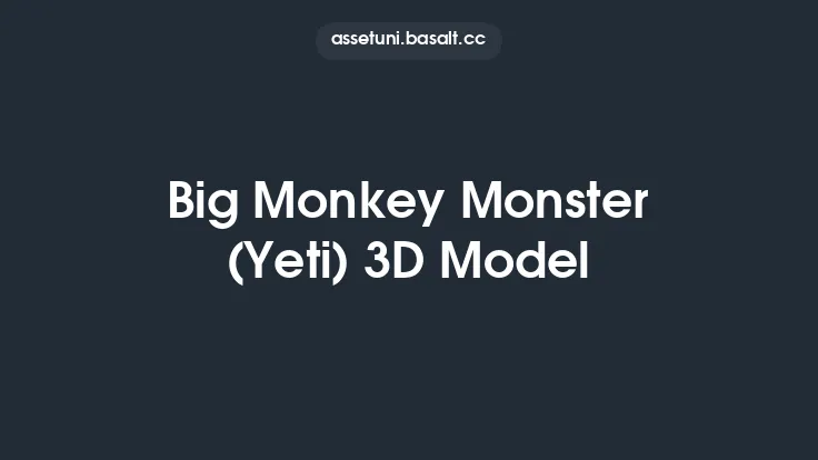 Big Monkey Monster (Yeti) 3D Model Thumbnail