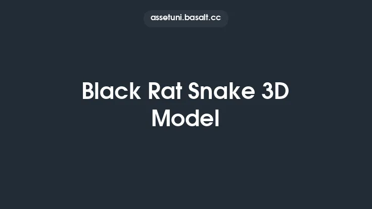 Black Rat Snake 3D Model Thumbnail