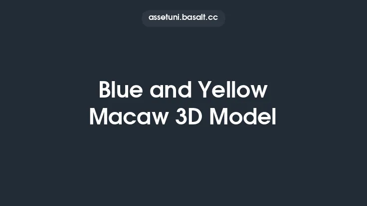 Blue and Yellow Macaw 3D Model Thumbnail