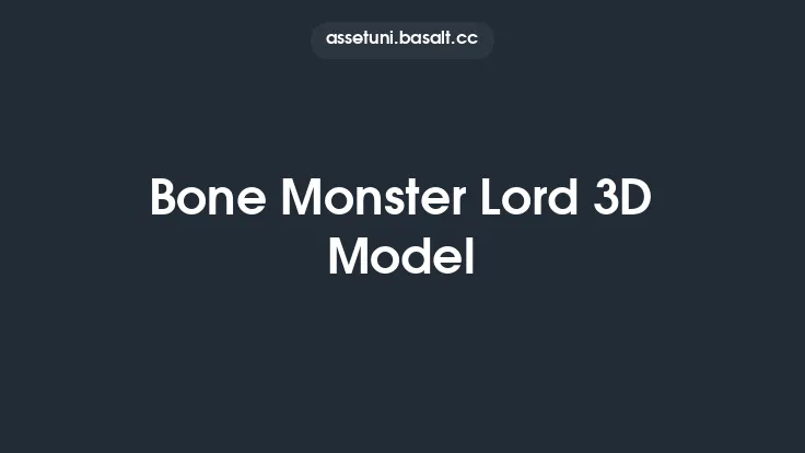 Bone Monster Lord 3D Model Thumbnail