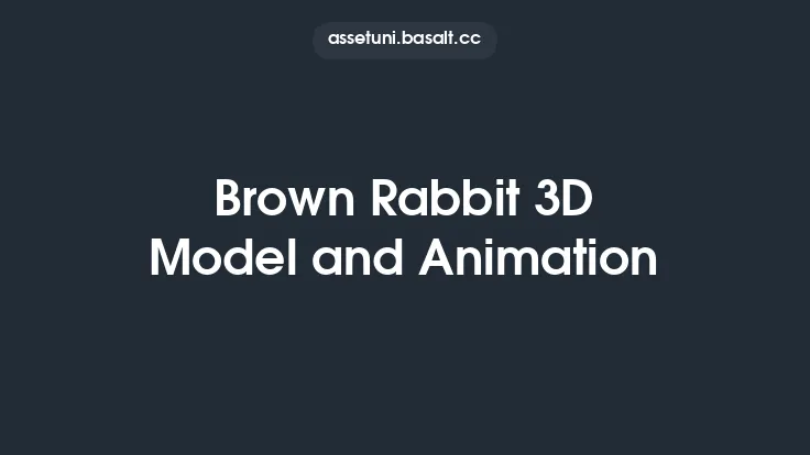 Brown Rabbit 3D Model and Animation Thumbnail