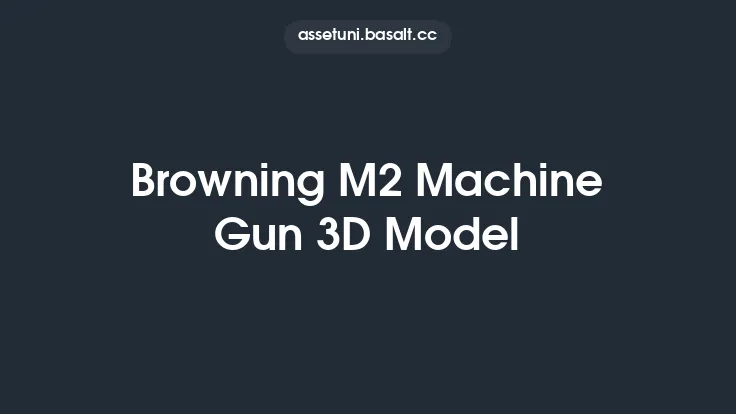 Browning M2 Machine Gun 3D Model Thumbnail
