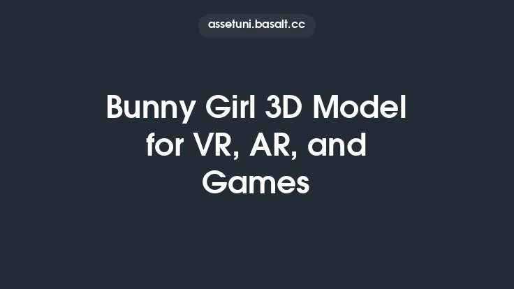 Bunny Girl 3D Model for VR, AR, and Games Thumbnail