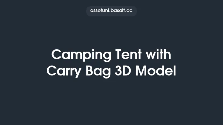 Camping Tent with Carry Bag 3D Model Thumbnail
