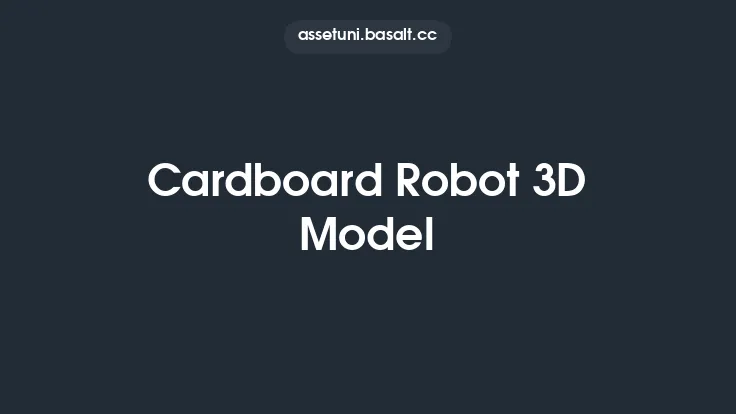 Cardboard Robot 3D Model Thumbnail