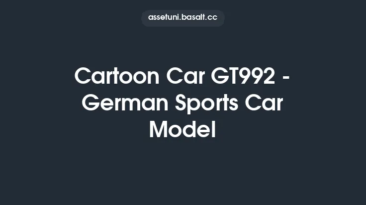 Cartoon Car GT992 - German Sports Car Model Thumbnail