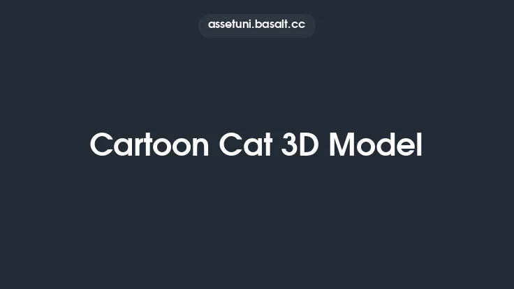 Cartoon Cat 3D Model Thumbnail