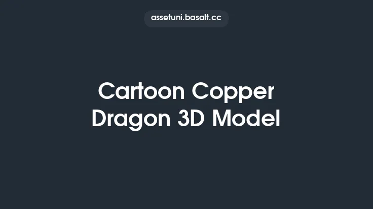 Cartoon Copper Dragon 3D Model Thumbnail