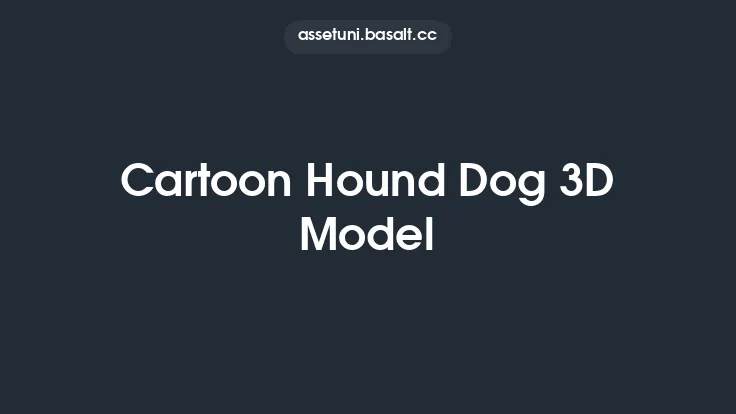 Cartoon Hound Dog 3D Model Thumbnail