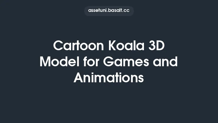 Cartoon Koala 3D Model for Games and Animations Thumbnail