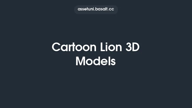 Cartoon Lion 3D Models Thumbnail