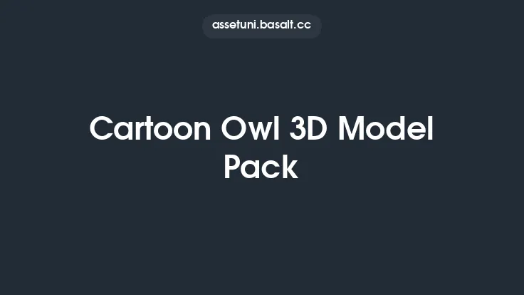 Cartoon Owl 3D Model Pack Thumbnail