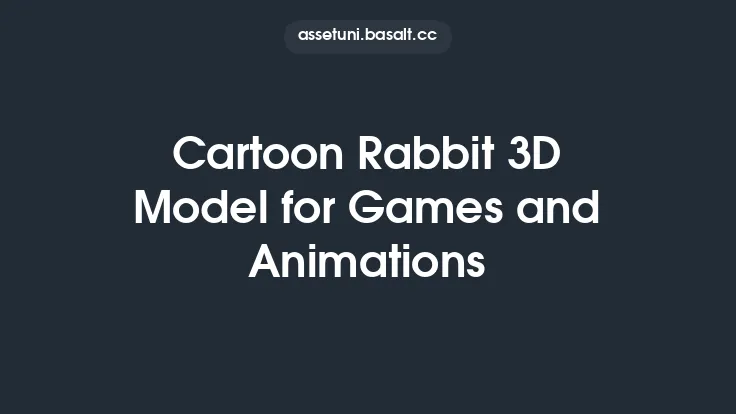 Cartoon Rabbit 3D Model for Games and Animations Thumbnail