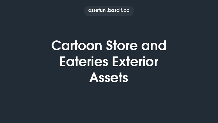 Cartoon Store and Eateries Exterior Assets Thumbnail